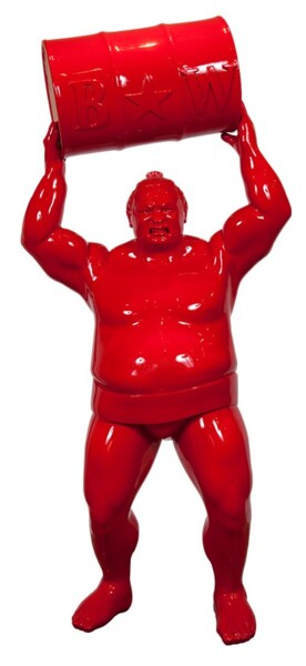雕塑 标题为“Sumo + Baril” 由Richard Orlinski, 原创艺术品, 树脂
