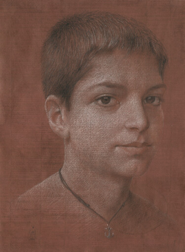Tekening getiteld "Federico" door Gustavo Palumbo (Jervé), Origineel Kunstwerk, Pastel