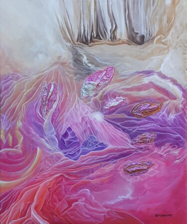 Enchantement tableau abstrait acrylique avec relief 绘画 标题为“Enchantement tablea…” 由Gabriel Bocquaire, 原创艺术品, 丙烯 安装在木质担架架上