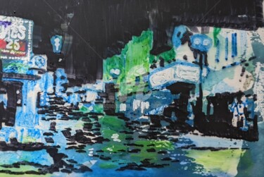 绘画 标题为“Nes 25” 由Laurence Fauchart, 原创艺术品, 标记 安装在其他刚性面板上