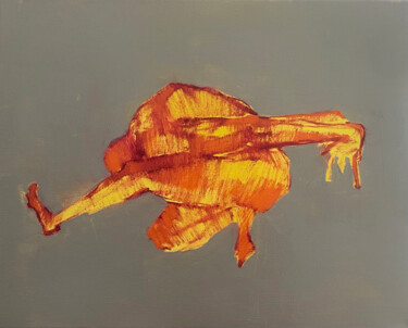 I WILL NOT GIVE TO ANYONE - golden man painting 绘画 标题为“I WILL NOT GIVE TO…” 由Anna Bondar, 原创艺术品, 油