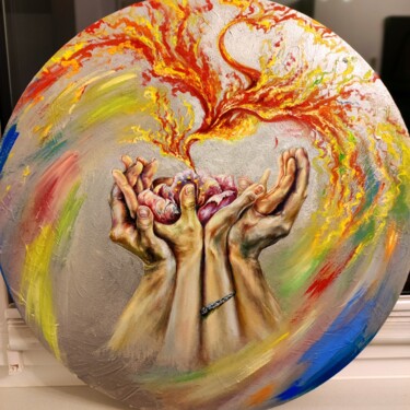 Schilderij getiteld "Love" door Iryna Kogan, Origineel Kunstwerk, Olie