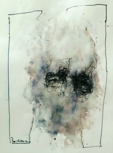 图画 标题为“Die Wüste wächst.” 由Stephan Rodriguez Warnemünde, 原创艺术品, 墨