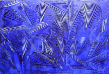 Lumières abyssale Peinture intitulée "Lumières abyssale" par Ayel, Œuvre d'art originale, Acrylique Monté sur Châssis en bois