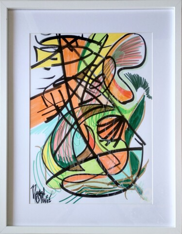 "COLLECTION STREETAR…" başlıklı Resim Nathalie Nadal-Olivié tarafından, Orijinal sanat, Işaretleyici Ahşap panel üzerine mon…