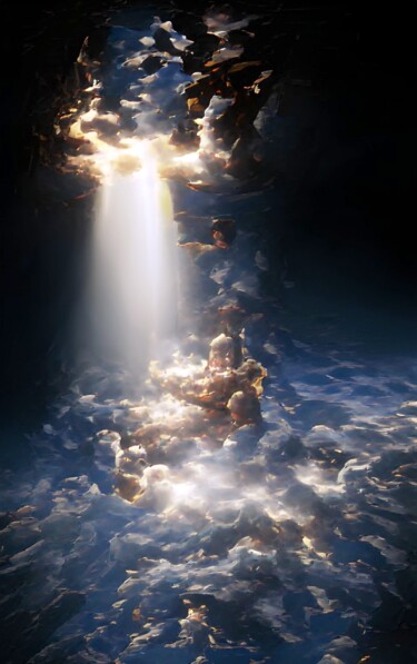 PRESENCE OF GOD IN UNIVERSE 数字艺术 标题为“PRESENCE OF GOD IN…” 由Mahesh Tolani, 原创艺术品, 数字油画