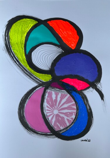 Pintura titulada "Beautiful Garden VII" por Laura Notari, Obra de arte original, Acrílico Montado en Otro panel rígido