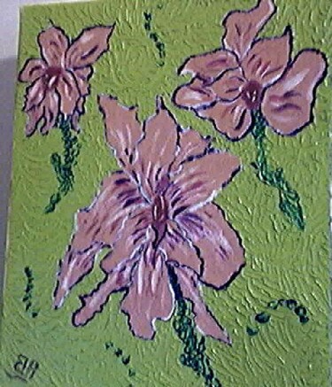 Painting titled "La Fratrie" by Anne Boscherini, Original Artwork, Oil