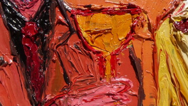 Painting titled "tres gros plans sur…" by Frederic Servian, Original Artwork, Oil