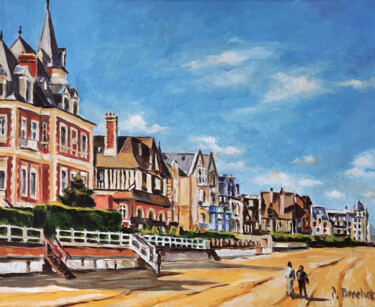 Peinture intitulée "Week-end à Trouville" par Pascal Brachet, Œuvre d'art originale, Huile