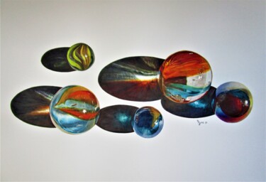 Peinture intitulée "Murmelwelt 5" par Rüdiger Eggers, Œuvre d'art originale, Aquarelle