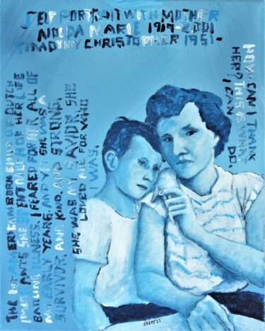 绘画 标题为“Self portrait with…” 由Timothy Seery, 原创艺术品, 丙烯