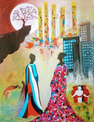绘画 标题为“Nature de la vie” 由Abdoul Sow (Docart), 原创艺术品, 丙烯