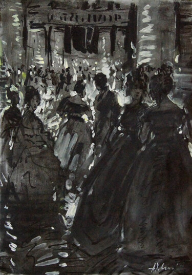 绘画 标题为“Pushkin. Eugene One…” 由Alla Khvastunova, 原创艺术品, 水粉