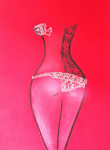 数字艺术 标题为“panties #1” 由Natalie Shiporina, 原创艺术品, 中性笔