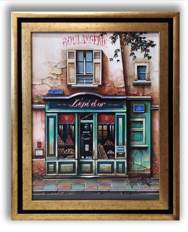 Peinture intitulée "BOULANGERIE" par Jan Stokfisz Delarue, Œuvre d'art originale, Huile