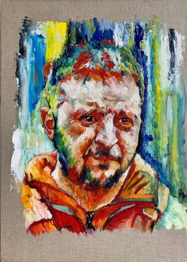 Peinture intitulée "Volodimir Zelenski.…" par Philippe Petit, Œuvre d'art originale, Huile