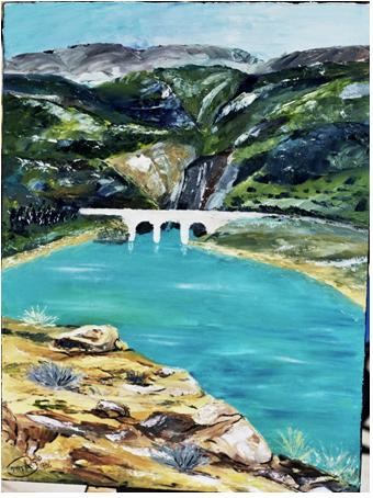 Painting titled "Le Verdon" by Mireille Bello, Original Artwork