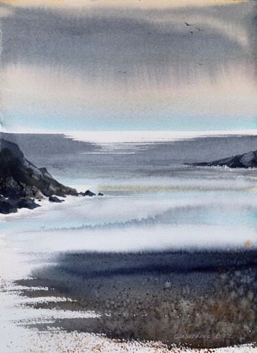 绘画 标题为“ABSTRACTION. SEA.” 由Eugenia Gorbacheva, 原创艺术品, 水彩
