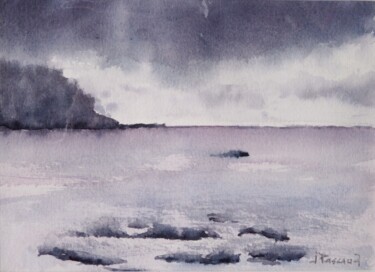 Peinture intitulée "Paysage intérieur 3" par Jacqueline Pascaud, Œuvre d'art originale, Aquarelle Monté sur Autre panneau ri…
