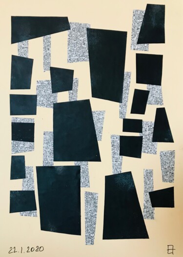 Collages titled "Collage Dancing" by Philip Vencken, Original Artwork, Collages