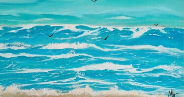 Peinture intitulée "Des nuances de bleu" par Dani Galerie, Œuvre d'art originale, Acrylique