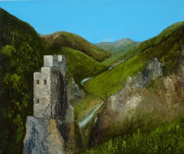Painting titled "Svaneti" by Kvantaliani, Original Artwork, Oil