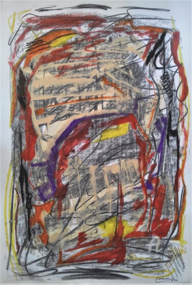 Painting titled "Outono" by Franco, Original Artwork, Acrylic