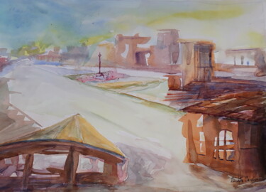 「cidade abandonada」というタイトルの絵画 Renato Cardosoによって, オリジナルのアートワーク, 水彩画