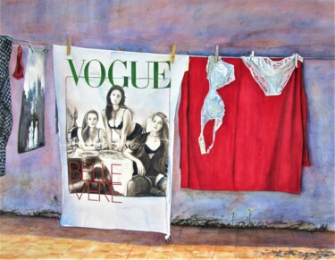 Peinture intitulée "Sorrent 3 Italien" par Rüdiger Eggers, Œuvre d'art originale, Aquarelle