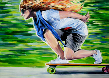 Full speed ahead 绘画 标题为“Full speed ahead” 由Natalia Rezanova, 原创艺术品, 丙烯