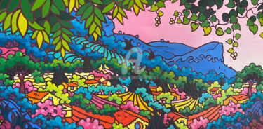 Painting titled "Le printemps" by Gwendoline Pieters, Original Artwork, Oil Mounted on artwork_cat.