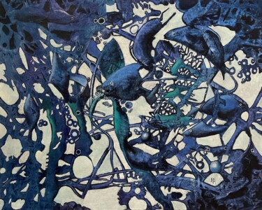 绘画 标题为“Interlacement” 由Natalie Aleksejeva (NatalieVerve), 原创艺术品, 丙烯