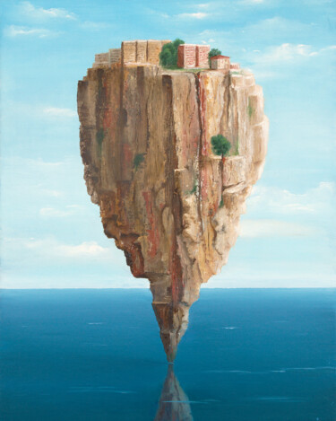 Peinture intitulée "БОЛЬШОЙ КАМЕНЬ" par Andrey Kutilovsky, Œuvre d'art originale, Huile