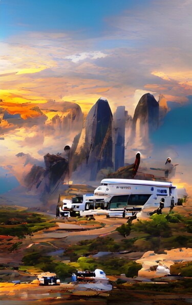 DREAM TOUR VACATION 数字艺术 标题为“DREAM TOUR VACATION” 由Mahesh Tolani, 原创艺术品, 数字油画