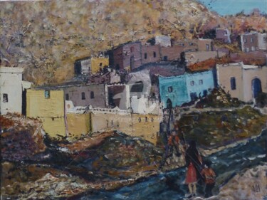 Peinture intitulée "Au maghreb" par Esdez, Œuvre d'art originale, Huile Monté sur Châssis en bois