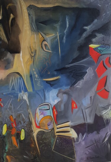 Peinture intitulée "Clin d'œil à san Lo…" par Richard Fouchet, Œuvre d'art originale, Acrylique