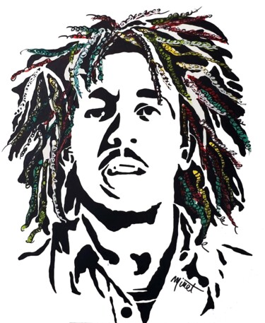 Painting titled "Bob" by Francoise Minet, Original Artwork, Acrylic
