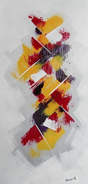 제목이 "Abstraction Belge"인 미술작품 Xavier Hiriart로, 원작, 아크릴 나무 들것 프레임에 장착됨