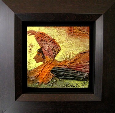 Painting titled "Aurora - goddess of…" by Natalia Kaza, Original Artwork, Acrylic
