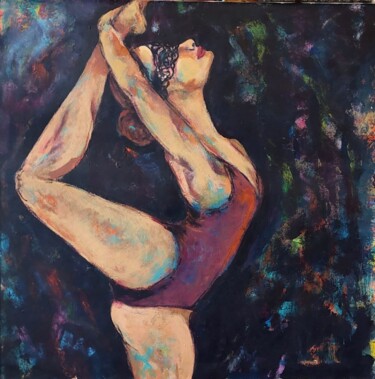 Painting titled "My body is a pill y…" by Mina Donyavi, Original Artwork, Acrylic