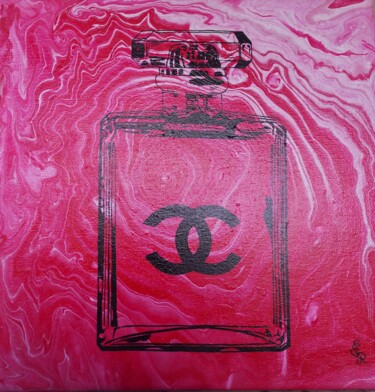 绘画 标题为“Roses Chanel” 由Emilie Ruffat, 原创艺术品, 丙烯