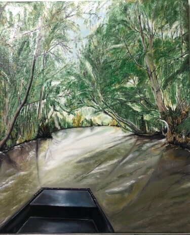 绘画 标题为“Les Marais poitevin” 由Gyl Aubert, 原创艺术品, 油