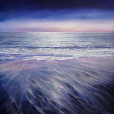 绘画 标题为“Twilight Reflection…” 由Stella Dunkley, 原创艺术品, 油 安装在木质担架架上