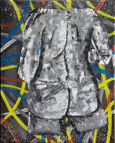 Liberté d'un Homme Peinture intitulée "Liberté d'un Homme" par Veshmae, Œuvre d'art originale, Acrylique