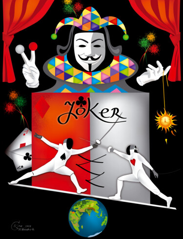 数字艺术 标题为“Joker” 由Nina Griboedova, 原创艺术品, 数字油画