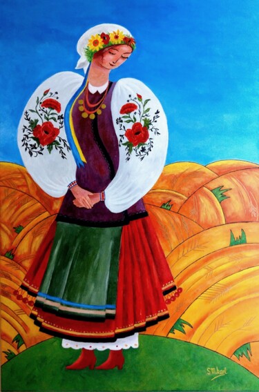 Painting titled "And we will cheer u…" by Michael Aoun, Original Artwork, Acrylic