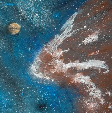 图画 标题为“planète errante et…” 由Iakim, 原创艺术品, 丙烯 安装在木质担架架上