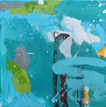 Painting titled "In My Mind - blue b…" by Tetiana Mokrik, Original Artwork, Acrylic