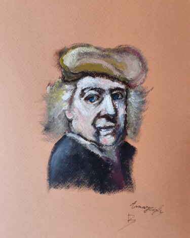 Painting titled "Modern Rembrandt" by Amazeigh Bouzékri, Original Artwork, Oil